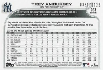 2022 Topps - Gold #263 Trey Amburgey Back