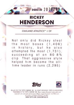 2022 Topps - Diamond Greats Die Cuts Black #DGDC-20 Rickey Henderson Back