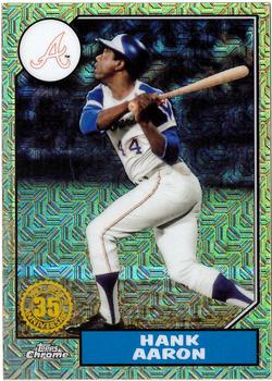 2022 Topps - 1987 Topps Baseball 35th Anniversary Chrome Silver Pack (Series One) #T87C-18 Hank Aaron Front
