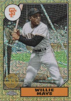 2022 Topps - 1987 Topps Baseball 35th Anniversary Chrome Silver Pack (Series One) #T87C-56 Willie Mays Front