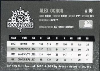 1994 SplitSecond Arizona Fall League #NNO Alex Ochoa Back