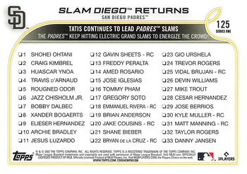 2022 Topps 1st Edition #125 Slam Diego Returns Back