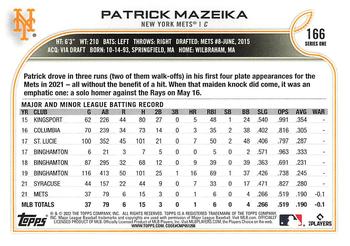 2022 Topps 1st Edition #166 Patrick Mazeika Back