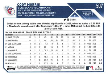 2023 Topps #507 Cody Morris Back