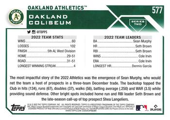 2023 Topps #577 Oakland Athletics Back