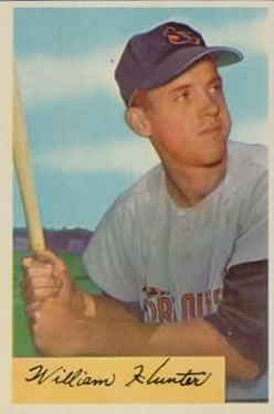 1954 Bowman #5 Billy Hunter Front