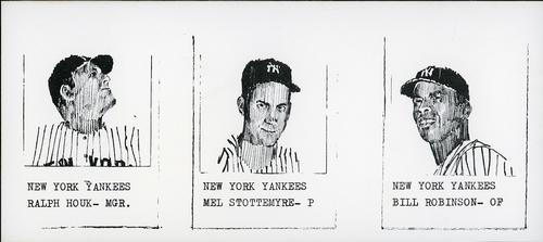 1969 Malanga New York Yankees - Uncut Panels #NNO Ralph Houk / Mel Stottlmyere / Bill Robinson Front