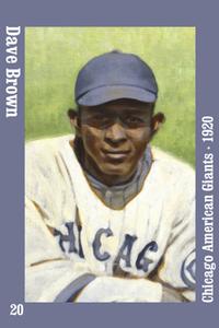 2019 Negro Leagues History Magnets #20 Dave Brown Front
