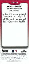 2022 Topps Opening Day - Triple Play Singles #TPC-3A Cody Bellinger Back