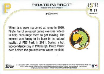 2022 Topps Opening Day - Mascots Foil #M-17 Pirate Parrot Back