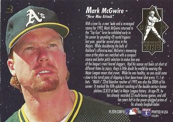 1993 Ultra - Home Run Kings #2 Mark McGwire Back