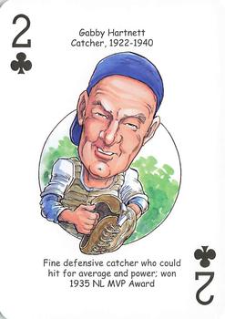 2012 Hero Decks Chicago Cubs Baseball Heroes Playing Cards #2♣ Gabby Hartnett Front