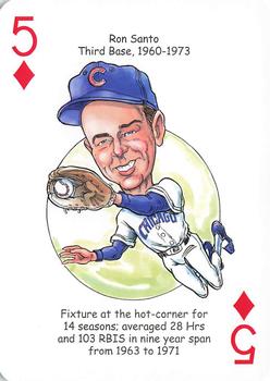 2012 Hero Decks Chicago Cubs Baseball Heroes Playing Cards #5♦ Ron Santo Front
