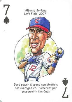 2012 Hero Decks Chicago Cubs Baseball Heroes Playing Cards #7♠ Alfonso Soriano Front