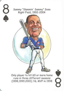 2012 Hero Decks Chicago Cubs Baseball Heroes Playing Cards #8♠ Sammy Sosa Front