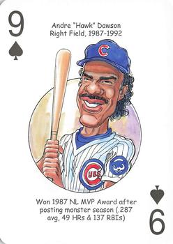 2012 Hero Decks Chicago Cubs Baseball Heroes Playing Cards #9♠ Andre Dawson Front