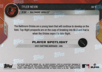 2022 Topps Now Road to Opening Day Baltimore Orioles #OD-9 Tyler Nevin Back