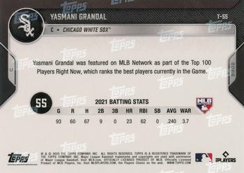 2022 Topps Now MLB Network's Top 100 #T-55 Yasmani Grandal Back