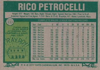2017 Topps - Rediscover Topps 1977 Topps Stamped Buybacks Bronze #111 Rico Petrocelli Back