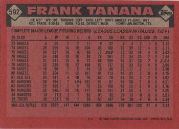 2017 Topps - Rediscover Topps 1986 Topps Stamped Buybacks Bronze #592 Frank Tanana Back