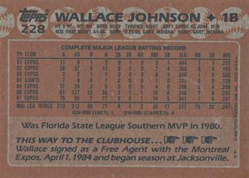 2017 Topps - Rediscover Topps 1988 Topps Stamped Buybacks Bronze #228 Wallace Johnson Back