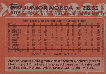 2017 Topps - Rediscover Topps 1988 Topps Stamped Buybacks Bronze #503 Junior Noboa Back