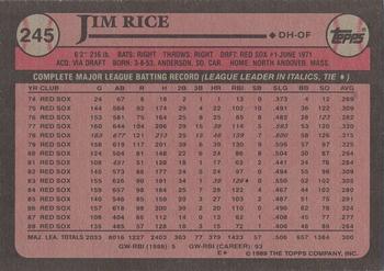 2017 Topps - Rediscover Topps 1989 Topps Stamped Buybacks Bronze #245 Jim Rice Back
