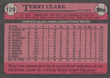 2017 Topps - Rediscover Topps 1989 Topps Stamped Buybacks Bronze #129 Terry Clark Back
