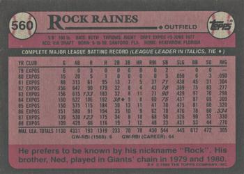 2017 Topps - Rediscover Topps 1989 Topps Stamped Buybacks Gold #560 Rock Raines Back