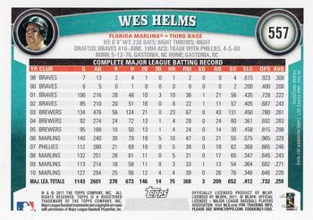 2017 Topps - Rediscover Topps 2011 Topps Stamped Buybacks Gold #557 Wes Helms Back