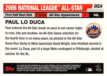 2017 Topps - Rediscover Topps 2006 Topps Updates & Highlights Stamped Buybacks Gold #UH234 Paul Lo Duca Back