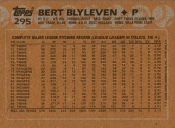 2017 Topps - Rediscover Topps 1988 Topps Stamped Buybacks Silver #295 Bert Blyleven Back