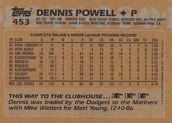 2017 Topps - Rediscover Topps 1988 Topps Stamped Buybacks Silver #453 Dennis Powell Back
