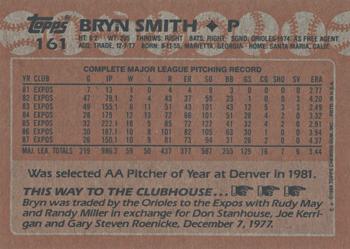 2017 Topps - Rediscover Topps 1988 Topps Stamped Buybacks Silver #161 Bryn Smith Back