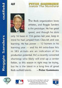 1993 Upper Deck #469 Reggie Sanders Back
