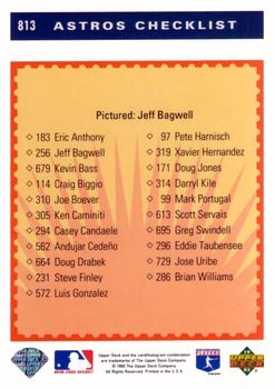 1993 Upper Deck #813 Jeff Bagwell Back