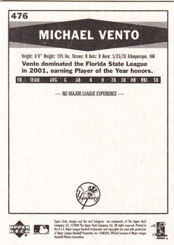 2004 Upper Deck - 2004 Upper Deck Vintage Update #476 Michael Vento Back