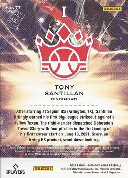 2022 Panini Diamond Kings #77 Tony Santillan Back
