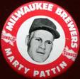 1969-70 Sunoco Milwaukee Brewers Pins #NNO Marty Pattin Front