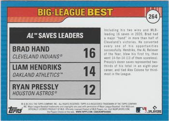 2021 Topps Big League - Orange #264 Liam Hendriks / Ryan Pressly / Brad Hand Back