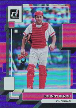 2022 Donruss - Holo Blue #195 Johnny Bench Front