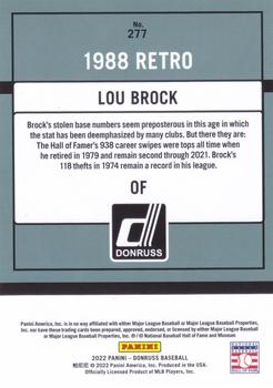 2022 Donruss - Red #277 Lou Brock Back