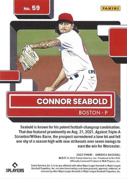 2022 Donruss - Presidential Collection #59 Connor Seabold Back