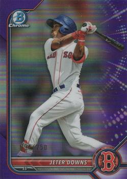2022 Bowman - Chrome Prospects Purple Refractor #BCP-116 Jeter Downs Front