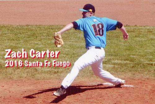2016 Santa Fe Fuego Postcards #NNO Zach Carter Front