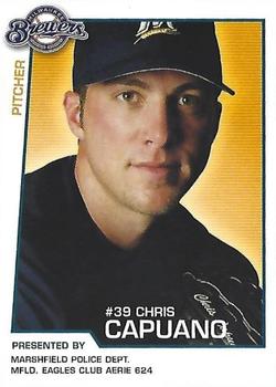 2004 Milwaukee Brewers Police - Marshfield Police Dept., MFLD. Eagles Club Aerie 624 #NNO Chris Capuano Front