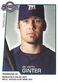 2004 Milwaukee Brewers Police - Marshfield Police Dept., MFLD. Eagles Club Aerie 624 #NNO Keith Ginter Front