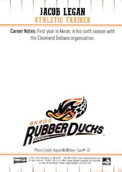 2021 Choice Akron RubberDucks #10 Jacob Legan Back