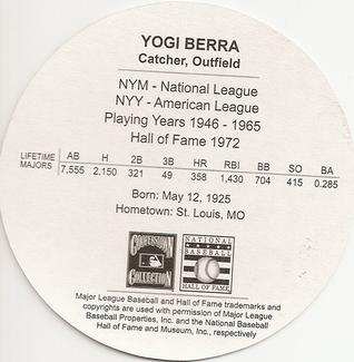 2003 Cadaco Hall of Fame Edition #NNO Yogi Berra Back