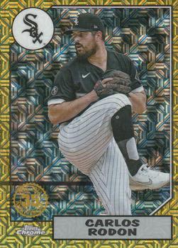 2022 Topps - 1987 Topps Baseball 35th Anniversary Chrome Silver Pack (Series Two) #T87C2-89 Carlos Rodon Front